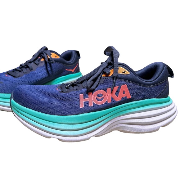 Hoka Shoes - HOKA Bondi 8 Women's Sneaker Size 6.5 Outer Space Bellwether Blue